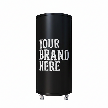 Empire Drinks Can Bottle Dump Impulse Barrel Mobile Cooler Black - EMP-CC77 Single Door Bottle Coolers Empire