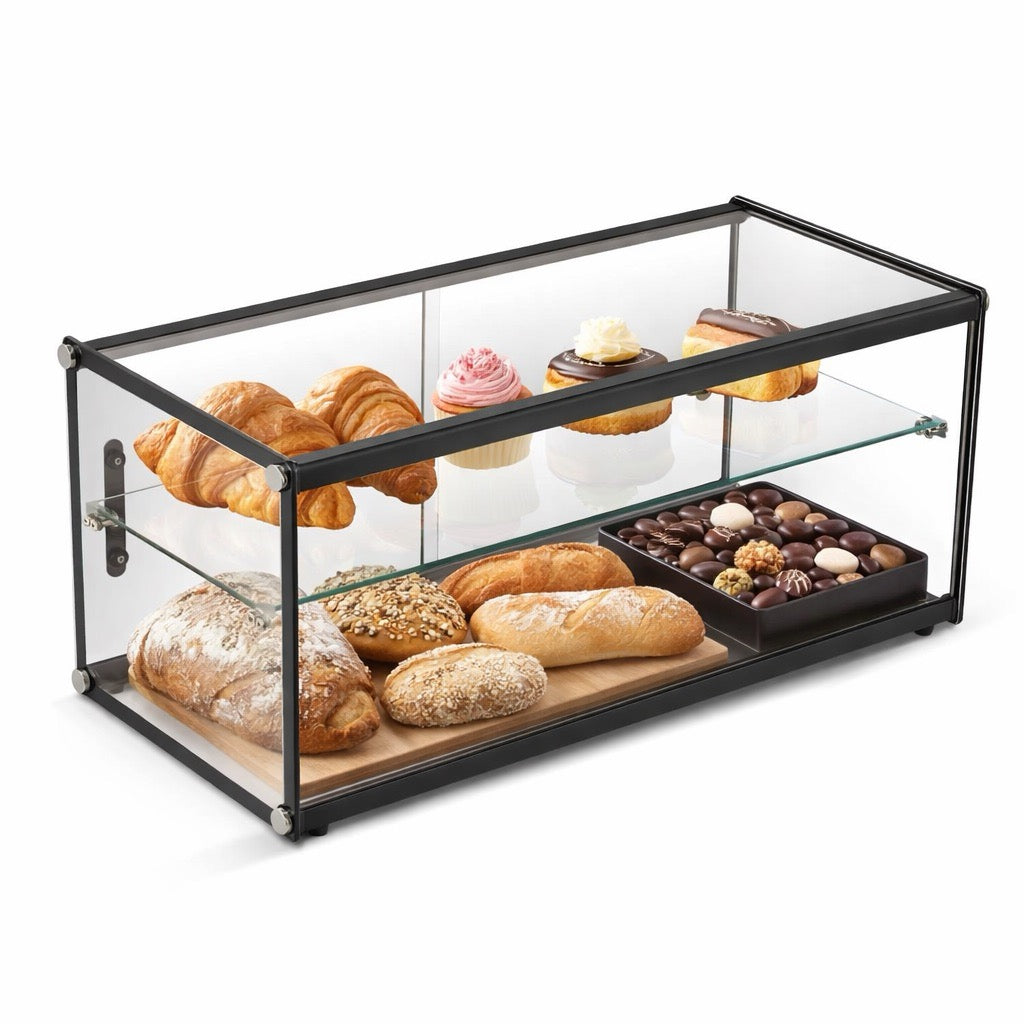 Empire Flat Glass Countertop Display Case – Ambient Commercial Showcase 827mm Wide | EMP-Z90W-C Ambient Display Units Empire