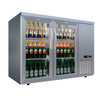 Empire High Capacity Stainless Steel Double Door Bottle Cooler Hinged Undercounter Low Height Side Cooling - CL-305HR - Graded Item Double Door Bottle Coolers Empire