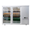 Empire High Capacity Stainless Steel Double Door Bottle Cooler Hinged Undercounter Low Height Side Cooling - CL-305HR - Graded Item Double Door Bottle Coolers Empire