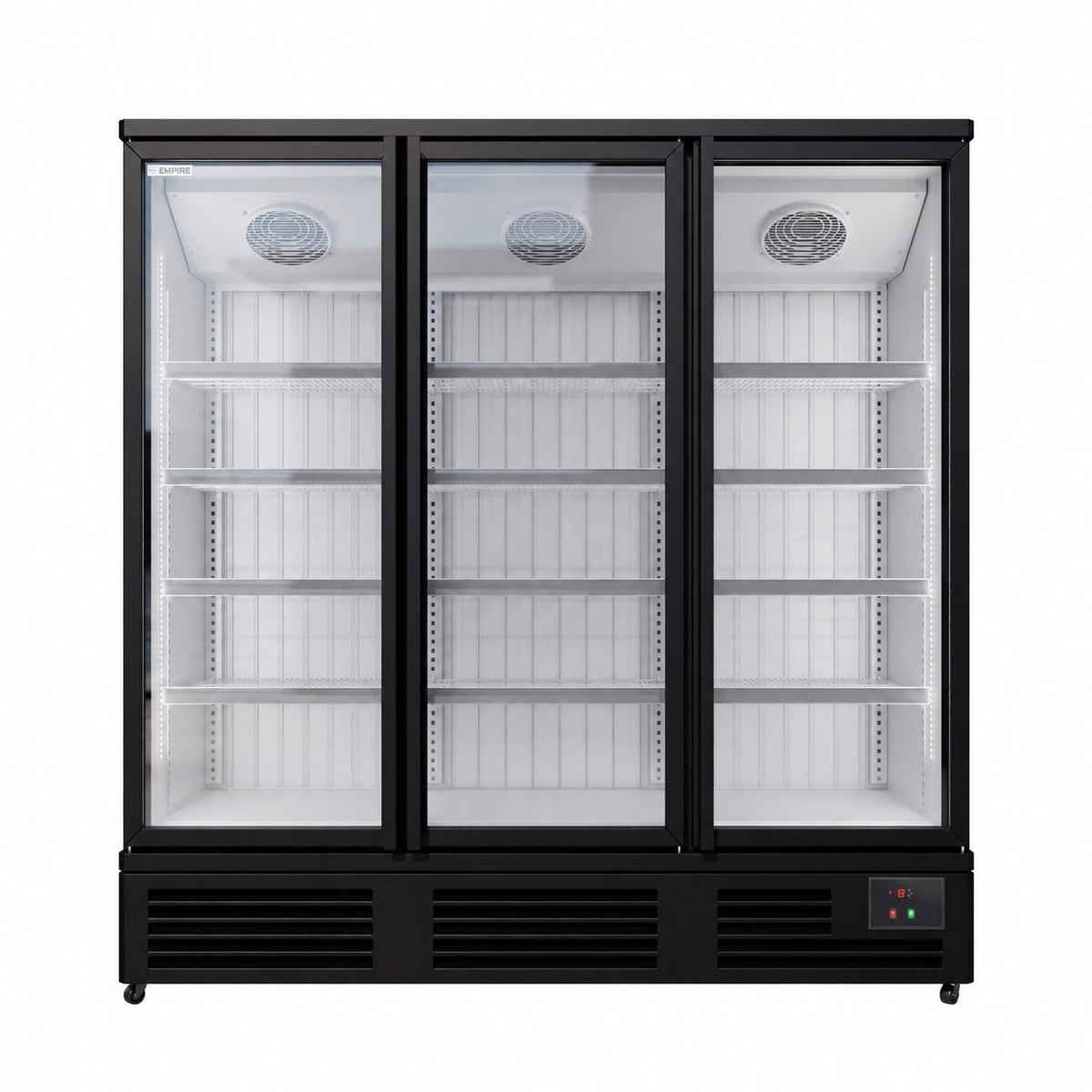 Empire Upright Display Freezer 1560L Triple Glass Door Commercial White Interior | EMP-1780FW Refrigeration Uprights - Triple Door Empire Supplies