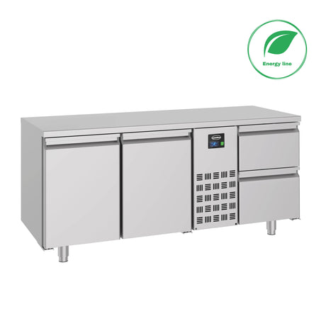 Combisteel 700 Refrigerated Counter 2 Doors And 2 Drawers Monoblock - 7489.5355 Counter Fridges With Drawers Combisteel   
