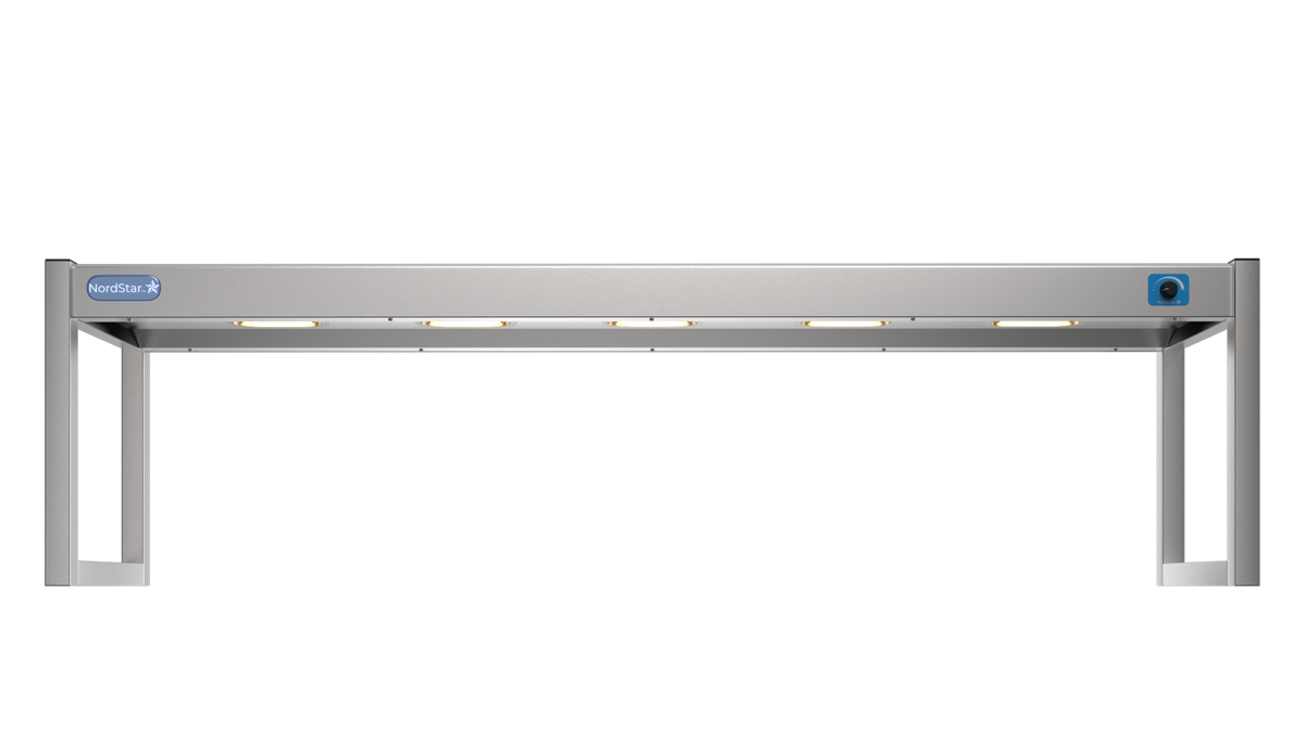 Chef Unit Racks Nordstar Heated Gantry Single Tier Chefs Rack Overshelf 1500mm 3 Quart ...