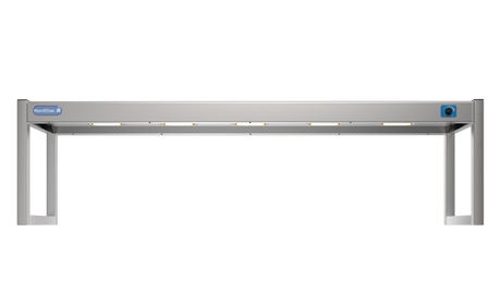 Nordstar Heated Gantry Single Tier Chefs Rack Overshelf 1500mm 3 Quartz Lamp | STG1500 Heated Gantry Chef's Rack Nordstar
