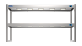 Nordstar Heated Gantry Double Tier Chefs Rack Overshelf 1500mm 6 Quartz Lamp | DTG1500 Heated Gantry Chef's Rack Nordstar