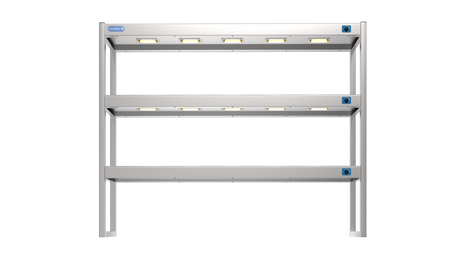 Nordstar Heated Gantry Triple Tier Chefs Rack Overshelf 1500mm 9 Quartz Lamp | TTG1500 Heated Gantry Chef's Rack Nordstar