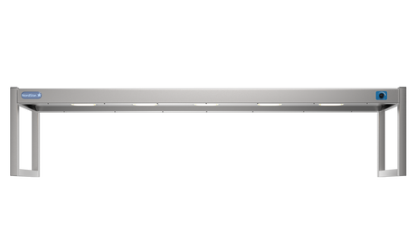 Nordstar Heated Gantry Single Tier Chefs Rack Overshelf 1800mm 5 Quartz Lamp | STG1800 Heated Gantry Chef's Rack Nordstar