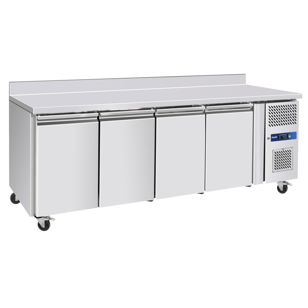 Prodis 4 Door Gastronorm Counter Fridge Commercial 393Ltr Prep Refrigerator | GRN-W4R Refrigerated Counters - Four Door Prodis