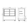Hamoki Chilled Deli Patisserie Flat Glass Display Fridge 460 Litre - 251015 Refrigerated Counter Top Displays Hamoki   