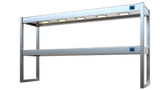 Nordstar Heated Gantry Double Tier Chefs Rack Overshelf 1500mm 6 Quartz Lamp | DTG1500 Heated Gantry Chef's Rack Nordstar