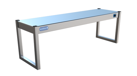 Nordstar Heated Gantry Single Tier Chefs Rack Overshelf 1200mm 3 Quartz Lamp | STG1200 Heated Gantry Chef's Rack Nordstar