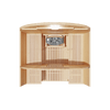 Kove 1-2 Person Spruce Barrel Sauna with Front Porch & 4.5kW Electric Heater | KOVE-BAR2 Outdoor Barrel Electric Heated Saunas KOVE