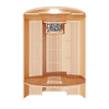 Kove 5-6 Person Spruce Barrel Sauna with Front Porch & 8kW Electric Heater | KOVE-BAR6 Outdoor Barrel Electric Heated Saunas KOVE
