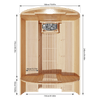 Kove 5-6 Person Spruce Barrel Sauna with Front Porch & 8kW Electric Heater | KOVE-BAR6 Outdoor Barrel Electric Heated Saunas KOVE