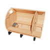 Kove 5-6 Person Spruce Barrel Sauna with Front Porch & 8kW Electric Heater | KOVE-BAR6 Outdoor Barrel Electric Heated Saunas KOVE