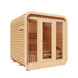 Kove 3-4 Person Spruce Cube Sauna with Front Porch & 6kW Electric Heater | KOVE-CUBE4 Outdoor Cube Saunas Kove Designs