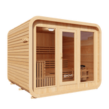 Kove 5-6 Person Spruce Cube Sauna with Front Porch & 8kW Electric Heater | KOVE-CUBE6 Outdoor Cube Saunas Kove Designs