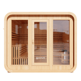 Kove 5-6 Person Spruce Cube Sauna with Front Porch & 8kW Electric Heater | KOVE-CUBE6 Outdoor Cube Saunas Kove Designs