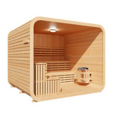 Kove 5-6 Person Spruce Cube Sauna with Front Porch & 8kW Electric Heater | KOVE-CUBE6 Outdoor Cube Saunas Kove Designs