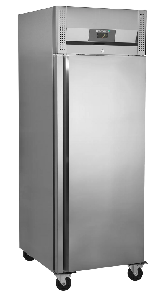 Tefcold Gastronorm Stainless Steel Solid Single Door Upright Fridge 559L Reversible | RK710X1 Refrigeration Uprights - Single Door Tefcold