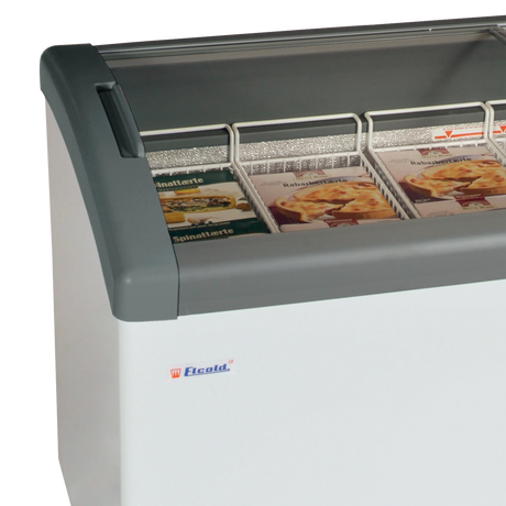 Elcold Sliding Curved Glass Lid Chest Freezer - FOCUS 151 (ECO DESIGN) Display Chest Freezers Elcold