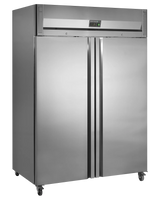 Tefcold Gastronorm Stainless Steel Solid Double Door Upright Fridge 1300L | RK1420X1 Refrigeration Uprights - Double Door Tefcold