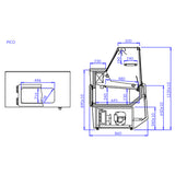 Igloo Pico Meat Flat Glass Serveover Counter 1300mm Wide - MO201M Meat Serve Over Counters Igloo