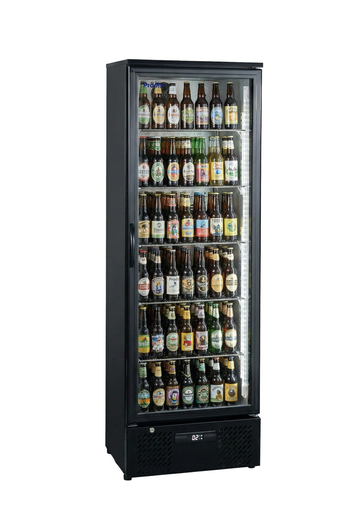 Prodis Low Energy Single Door Black Finish Upright Bottle Cooler | NT10-LE Upright Single Door Bottle Coolers Prodis