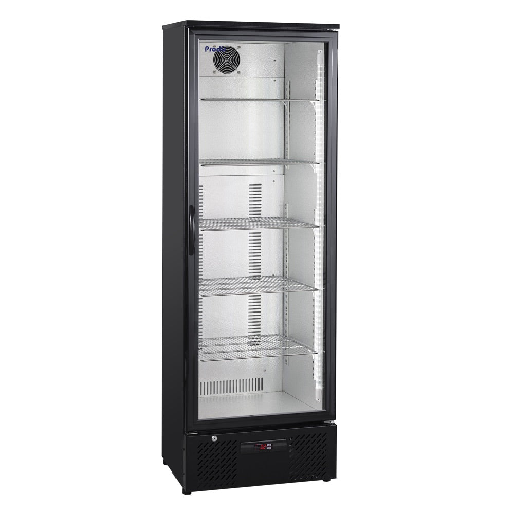 Prodis Low Energy Single Door Black Finish Upright Bottle Cooler | NT10-LE Upright Single Door Bottle Coolers Prodis