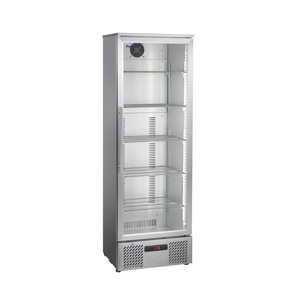 Prodis Low Energy Single Door Stainless Steel Finish Upright Bottle Cooler | NT10ST-LE Upright Single Door Bottle Coolers Prodis