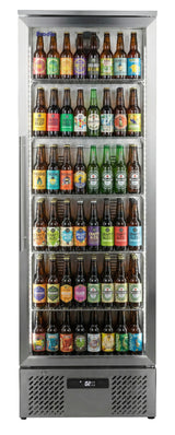 Prodis Low Energy Single Door Stainless Steel Finish Upright Bottle Cooler | NT10ST-LE Upright Single Door Bottle Coolers Prodis