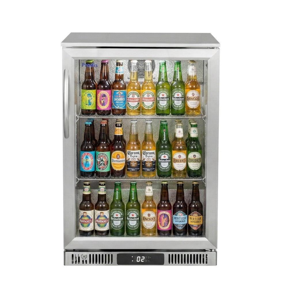Prodis Stainless Steel Single Door Bottle Cooler | NT1ST-LE Single Door Bottle Coolers Prodis