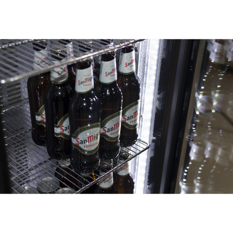 Prodis Low Energy Single Door Black Finish Upright Bottle Cooler | NT10-LE Upright Single Door Bottle Coolers Prodis