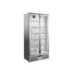 Prodis Low Energy Double Door Stainless Steel Finish Upright Bottle Cooler | NT20ST-LE Upright Double Door Bottle Coolers Prodis