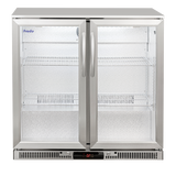 Prodis Stainless Steel Double Door Bottle Cooler | NT2ST-LE Double Door Bottle Coolers Prodis