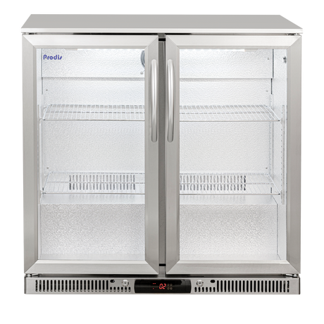 Prodis Stainless Steel Double Door Bottle Cooler | NT2ST-LE Double Door Bottle Coolers Prodis