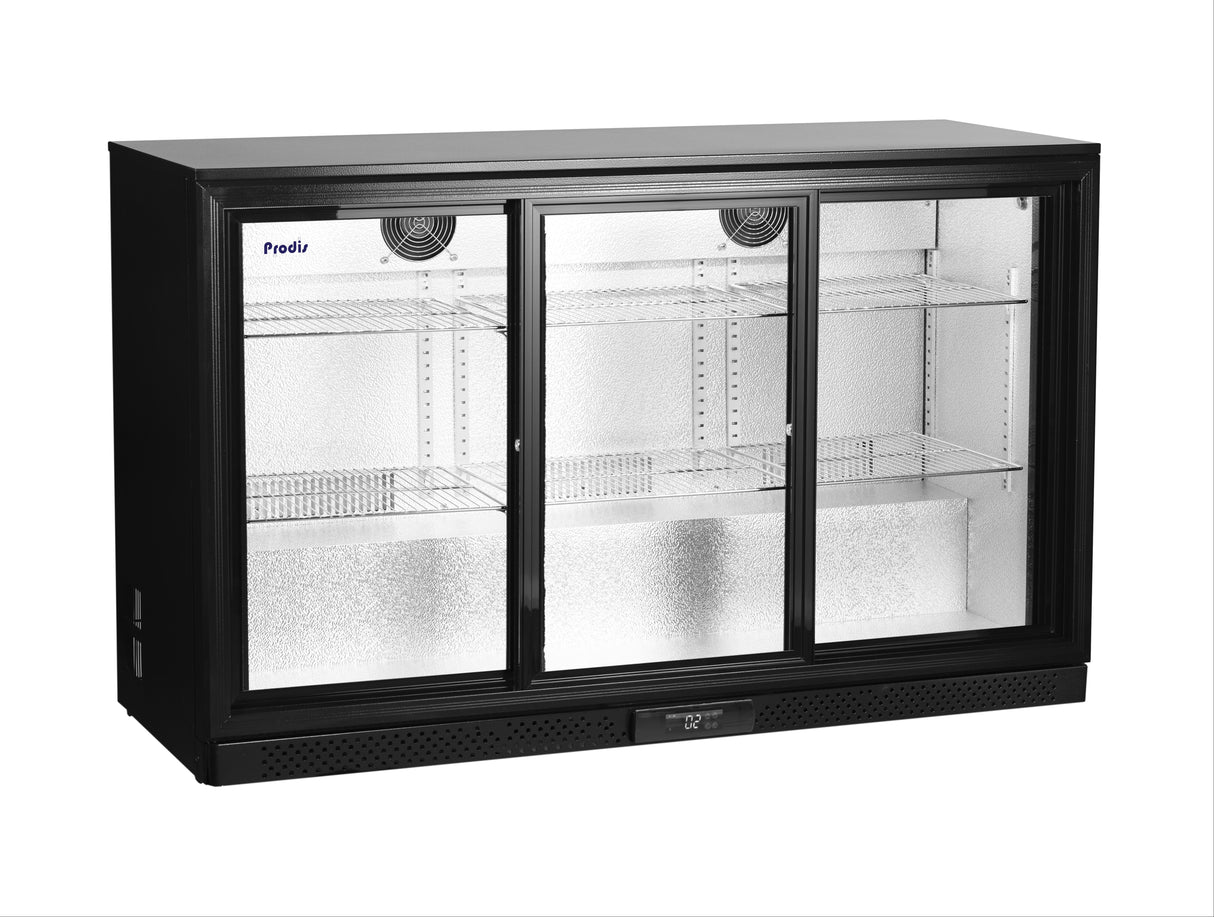 Prodis Low Energy Triple Sliding Door Bottle Cooler | NT3BS-LE Triple Door Bottle Coolers Prodis