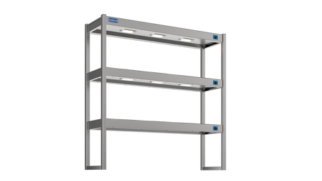 Nordstar Heated Gantry Triple Tier Chefs Rack Overshelf 1200mm 9 Quartz Lamp | TTG1200 Heated Gantry Chef's Rack Nordstar