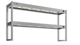 Nordstar Heated Gantry Double Tier Chefs Rack Overshelf 1500mm 6 Quartz Lamp | DTG1500 Heated Gantry Chef's Rack Nordstar