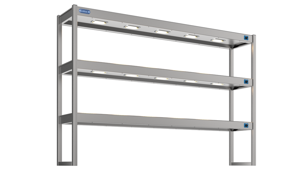 Nordstar Heated Gantry Triple Tier Chefs Rack Overshelf 1800mm 9 Quartz Lamp | TTG1800 Heated Gantry Chef's Rack Nordstar