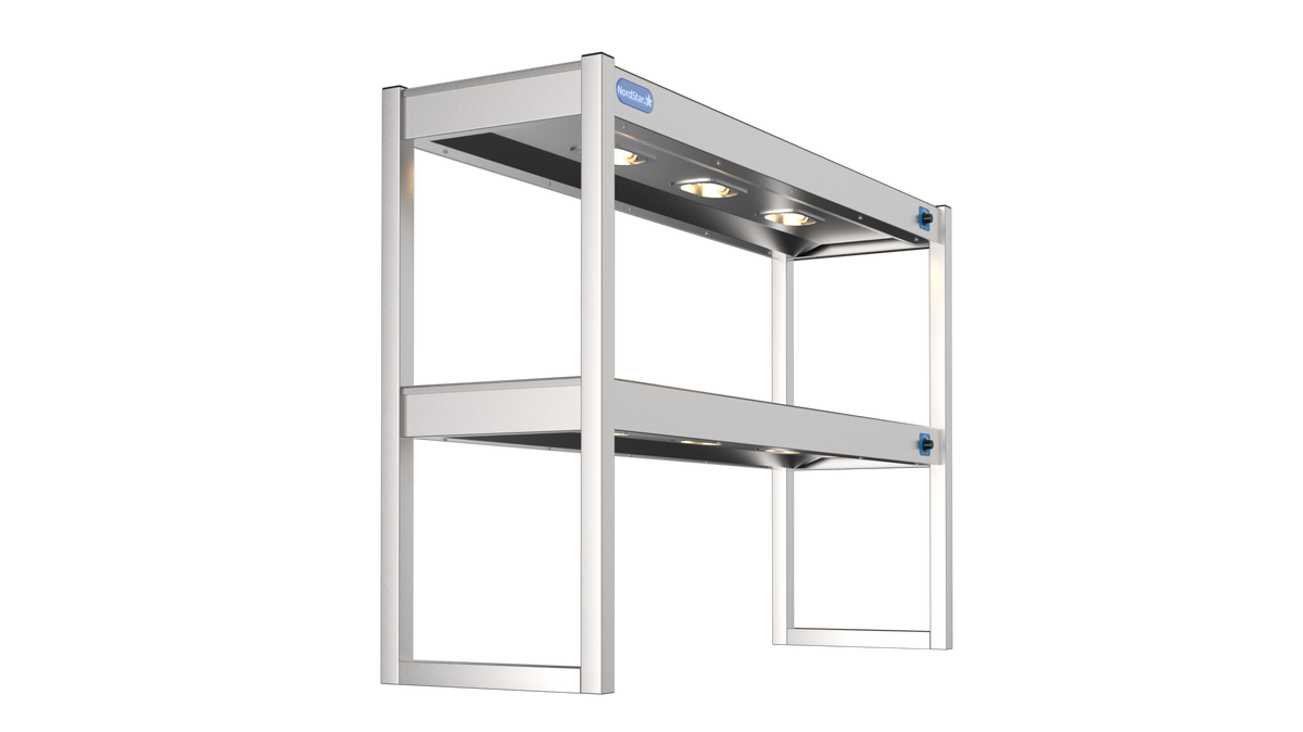 Floating Chefs Rack Nordstar Heated Gantry Double Tier Chefs Rack Overshelf 1200mm 6 Quart ...