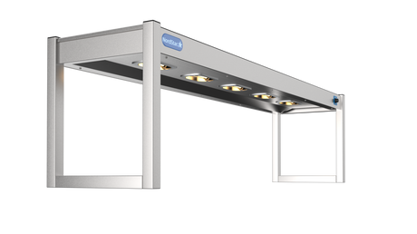 Nordstar Heated Gantry Single Tier Chefs Rack Overshelf 1500mm 3 Quartz Lamp | STG1500 Heated Gantry Chef's Rack Nordstar