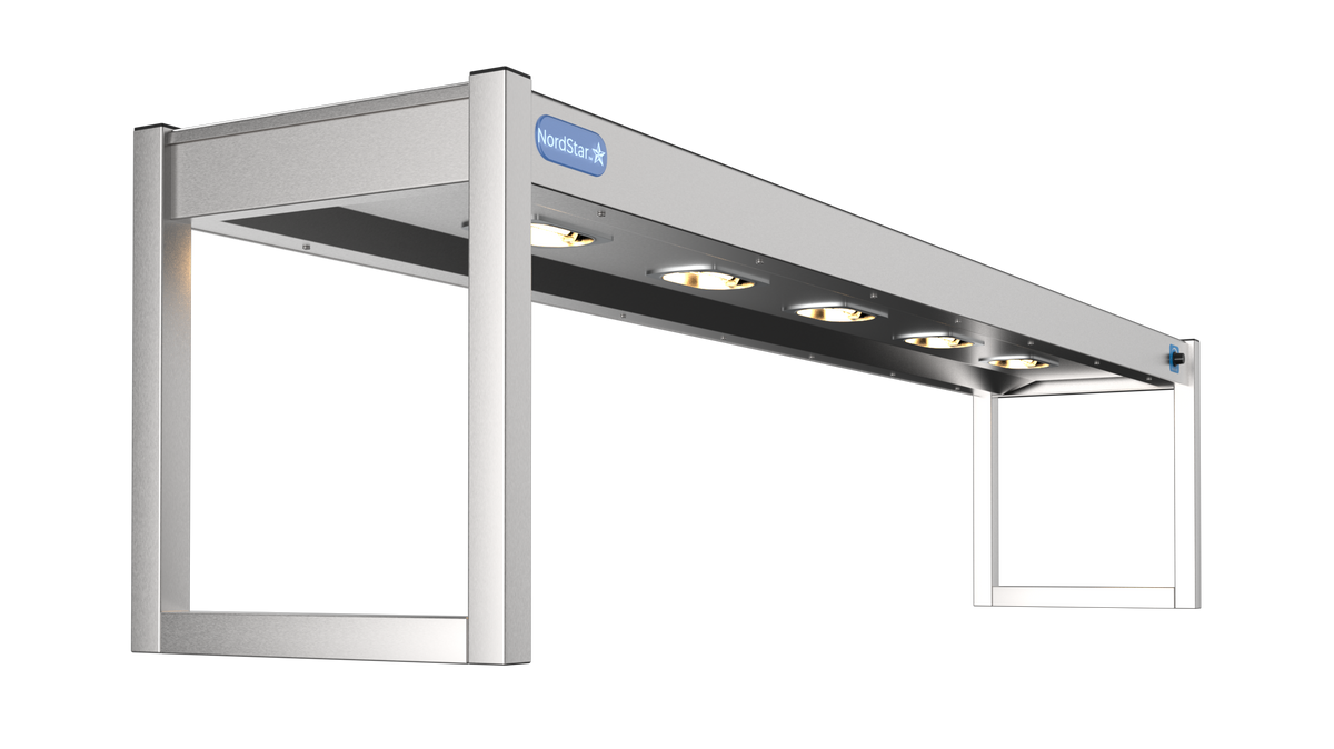 Floating Chefs Rack Nordstar Heated Gantry Single Tier Chefs Rack Overshelf 1800mm 5 Quart ...