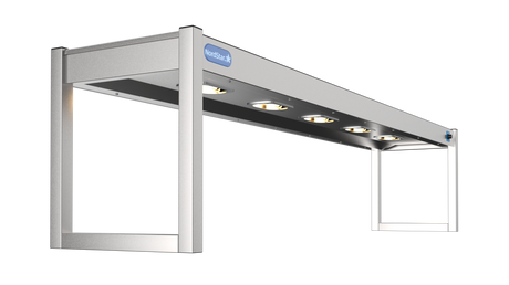 Nordstar Heated Gantry Single Tier Chefs Rack Overshelf 1800mm 5 Quartz Lamp | STG1800 Heated Gantry Chef's Rack Nordstar