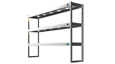 Nordstar Heated Gantry Triple Tier Chefs Rack Overshelf 1800mm 9 Quartz Lamp | TTG1800 Heated Gantry Chef's Rack Nordstar