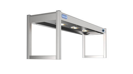 Nordstar Heated Gantry Single Tier Chefs Rack Overshelf 1200mm 3 Quartz Lamp | STG1200 Heated Gantry Chef's Rack Nordstar