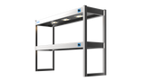 Nordstar Heated Gantry Double Tier Chefs Rack Overshelf 1200mm 6 Quartz Lamp | DTG1200 Heated Gantry Chef's Rack Nordstar