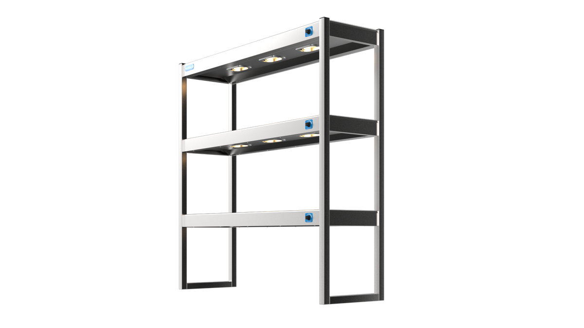 Floating Chefs Rack Nordstar Heated Gantry Triple Tier Chefs Rack Overshelf 1200mm 9 Quart ...