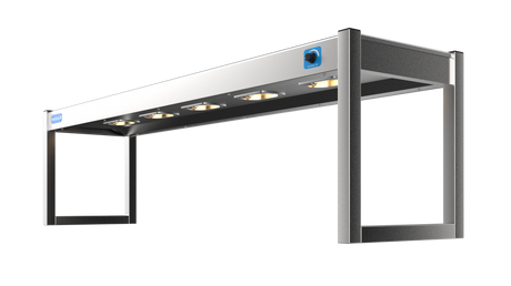 Nordstar Heated Gantry Single Tier Chefs Rack Overshelf 1500mm 3 Quartz Lamp | STG1500 Heated Gantry Chef's Rack Nordstar
