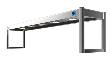 Nordstar Heated Gantry Single Tier Chefs Rack Overshelf 1800mm 5 Quartz Lamp | STG1800 Heated Gantry Chef's Rack Nordstar